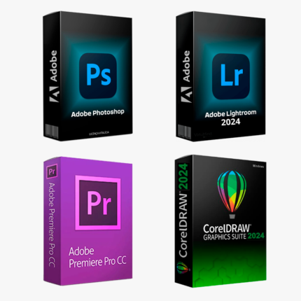 Pack Edição de Imagens e Vetores: Photoshop + Lightroom + Premiere Pro + CorelDraw